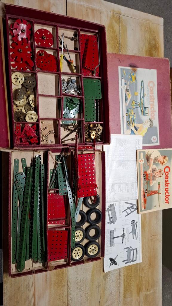 Vintage Constructor Bouwdoos met Handleiding, Ophalen of Verzenden, Gebruikt, Overige merken
