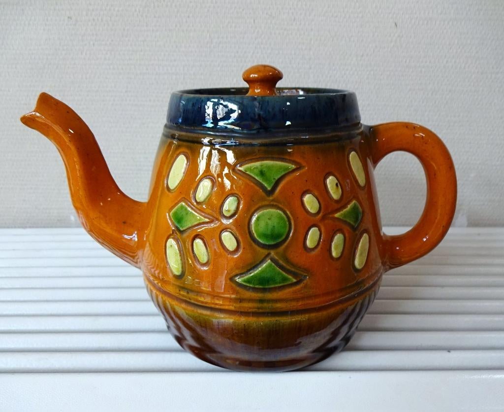 Arts & Crafts aardewerk theepot, ca. 1900 / 1910, Ophalen of Verzenden