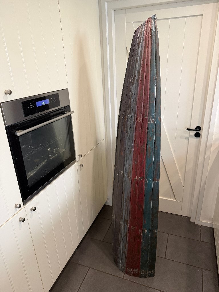 Unieke Sloophout Bootkast (194cm) Strandhuis / Ibiza stijl!, Ophalen, Met plank(en), Ibiza / Strand / Zomers / Nautisch / sloophout