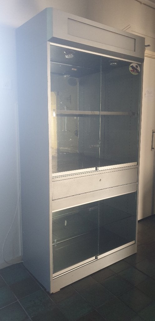 Vitrine kast afsluitbaar, Ophalen, Gebruikt, 50 tot 100 cm, Glas