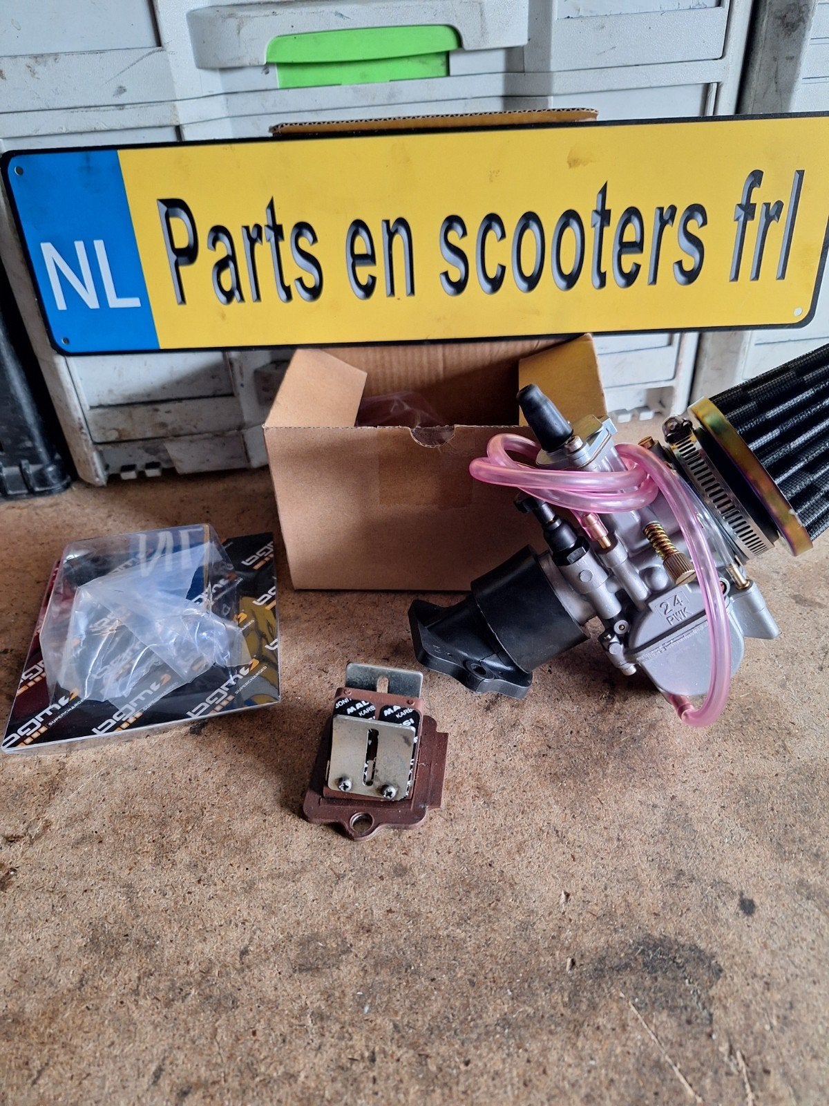 piaggio inlaat set 24mm pwk bgm malossi, Ophalen of Verzenden, Nieuw, Carburateur, Piaggio