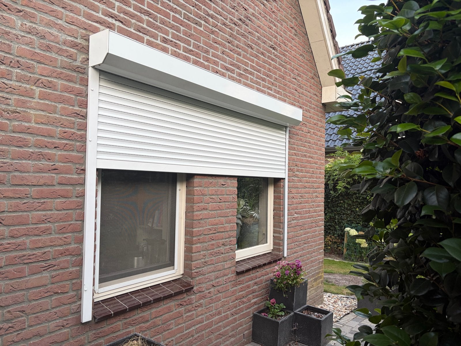 Elektrisch rolluik - Wit -  243x164, Ophalen, Gebruikt, Wit, 200 cm of meer