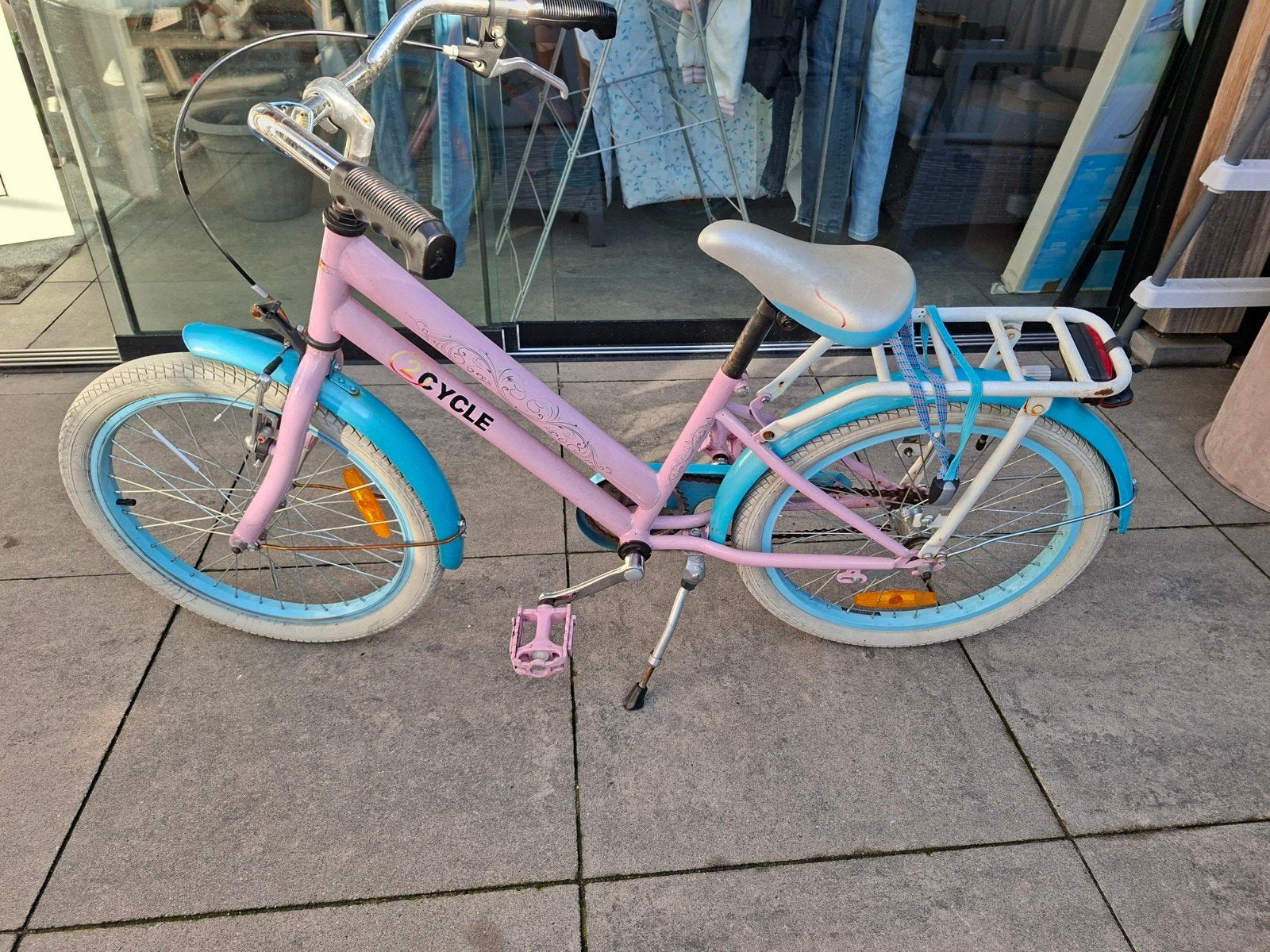 meisjes fiets 20 inch, Fietsen en Brommers, Ophalen, Terugtraprem, Gebruikt, Handrem