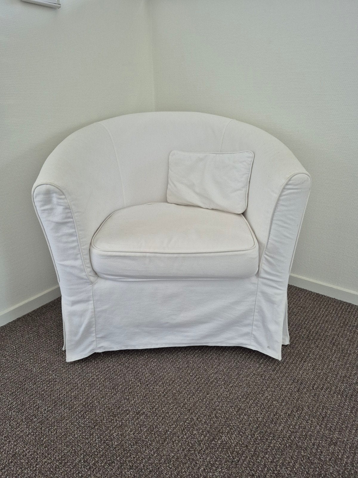 Ikea fauteuil, witte hoes, Huis en Inrichting, Ophalen, Modern, Comfortabel, Gebruikt, Wit