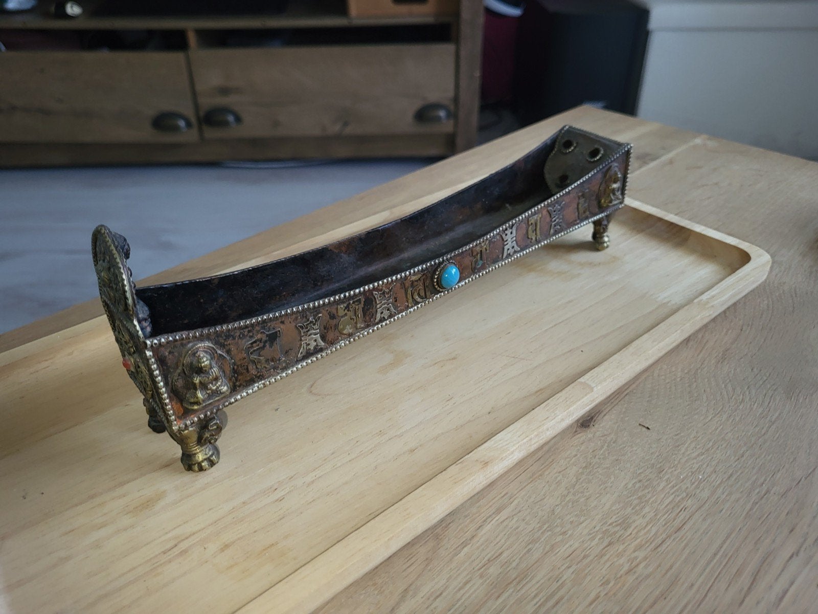 Bronzen wierook brander, Ophalen of Verzenden, Brons