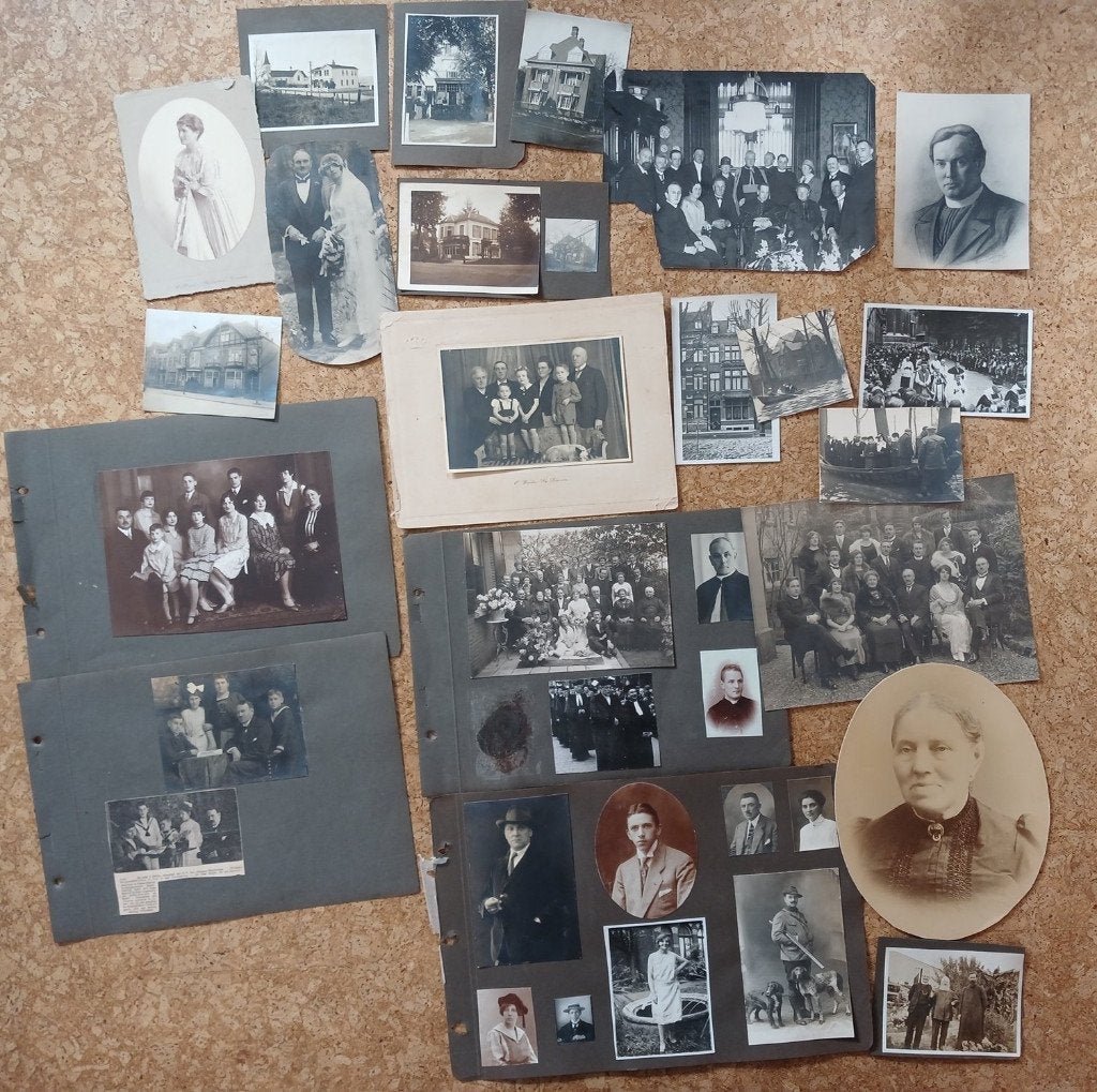 Gehavende partij foto's met o.a. dir. Meijer van Jurgens Oss, Gebruikt, Verzenden, Foto, Voor 1940