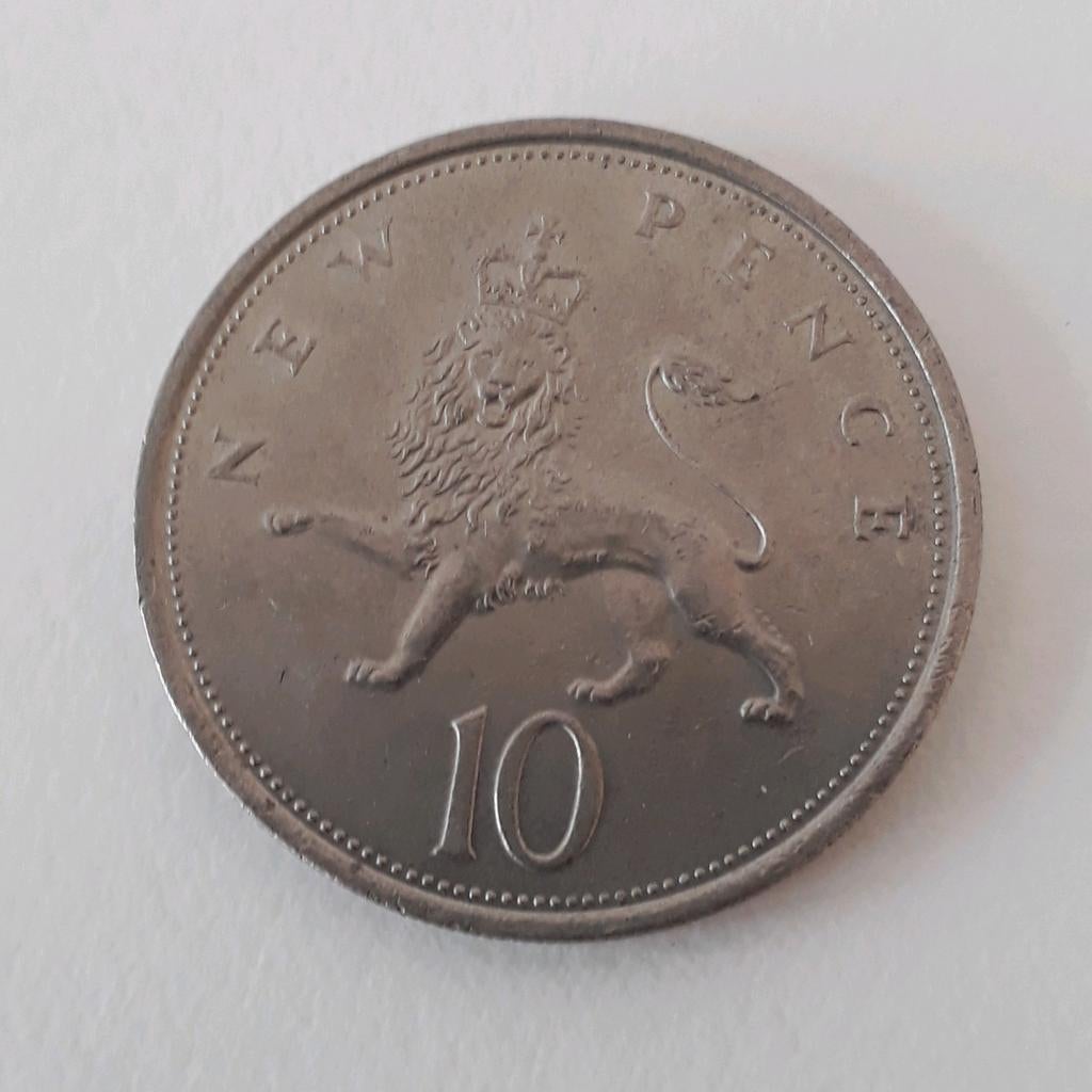 10 new pence 1977, Elizabeth II, Ophalen of Verzenden, Overige landen, Losse munt
