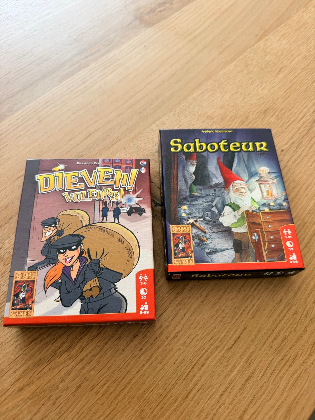Saboteur & Dieven! kaartspellen, Drie of vier spelers, Ophalen of Verzenden, Zo goed als nieuw