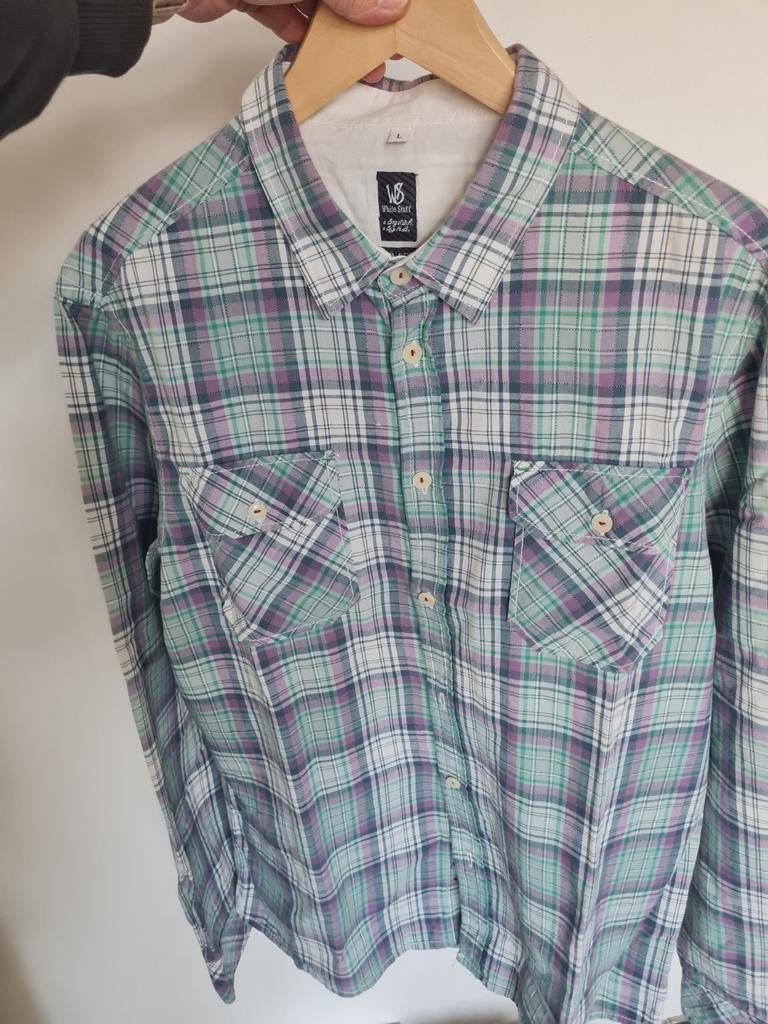 White Stuff Slim Fit Geruit Overhemd Maat L, Overige kleuren, Ophalen of Verzenden, Zo goed als nieuw, Halswijdte 41/42 (L)