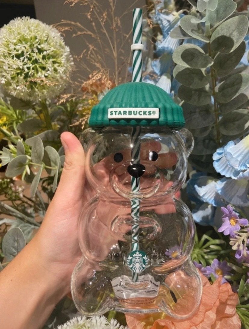 Starbucks Bearista Glazen Beker met Rietje - Nieuw, Nieuw, Ophalen of Verzenden, Meerkleurig, Overige merken