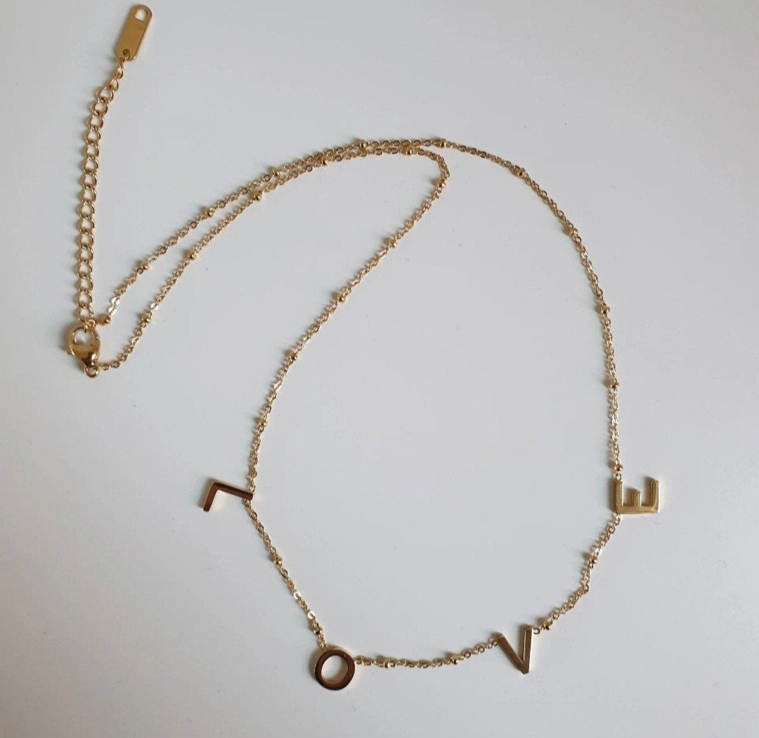 Kettingen LOVE * Partij sieraden verkoop, Overige materialen, Verstelbaar, Nieuw, Ophalen of Verzenden