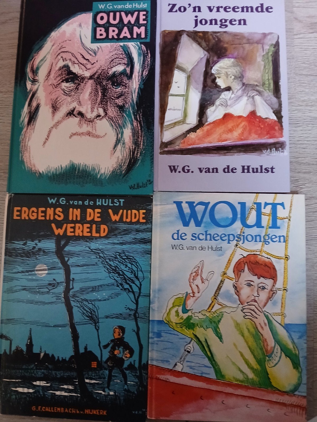 W.G. van de Hulst boeken:Ouwe Bram, Zo'n vreemde jongen, etc, Boeken, Ophalen of Verzenden, Gelezen, W.G. van de Hulst, Fictie algemeen