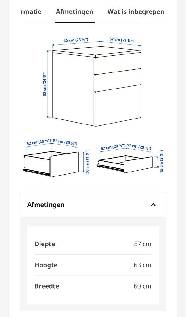 ladenkast ikea smastad platsa, Ophalen, Gebruikt, 50 tot 100 cm, 3 of 4 laden