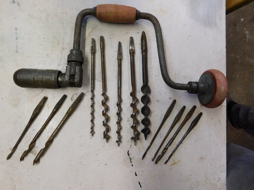 Handboor goed werkend antiek gereedschap (Boorzwengel), Antiek en Kunst, Antiek | Gereedschap en Instrumenten, Ophalen of Verzenden