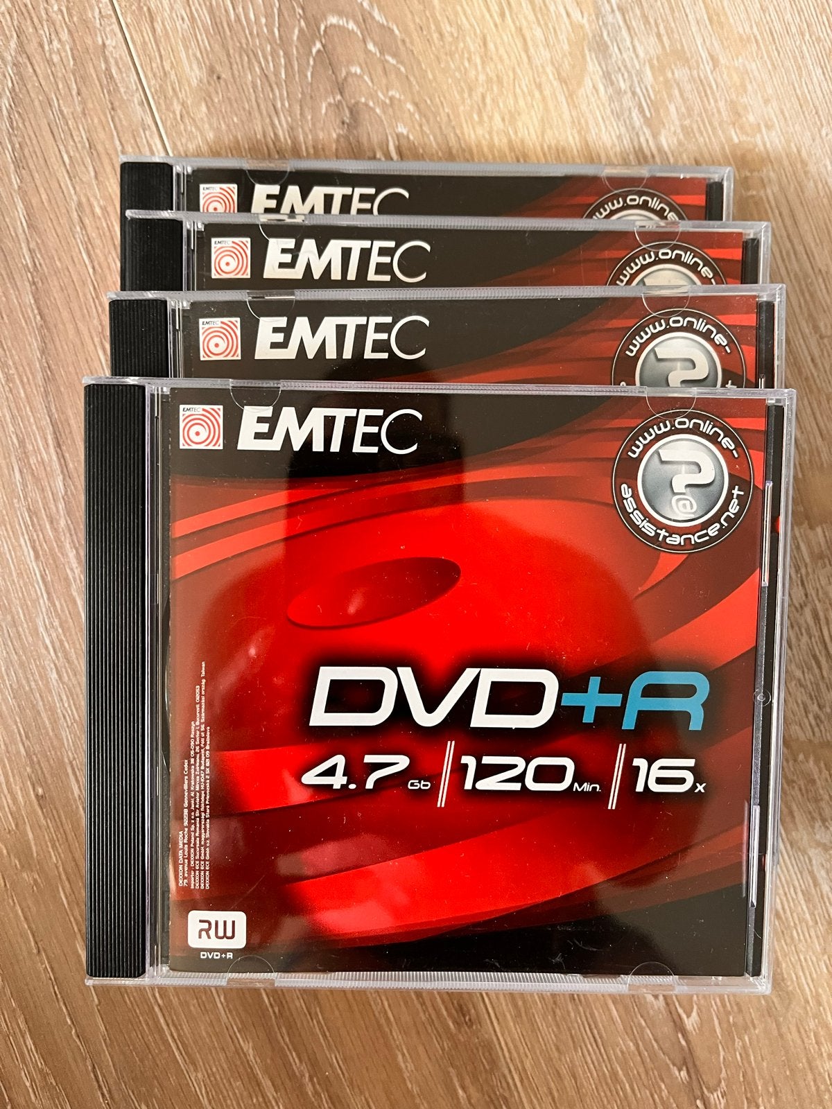EMTEC DVD+R 4.7GB 120min 16x - 4 stuks, Ophalen of Verzenden, Nieuw, Dvd