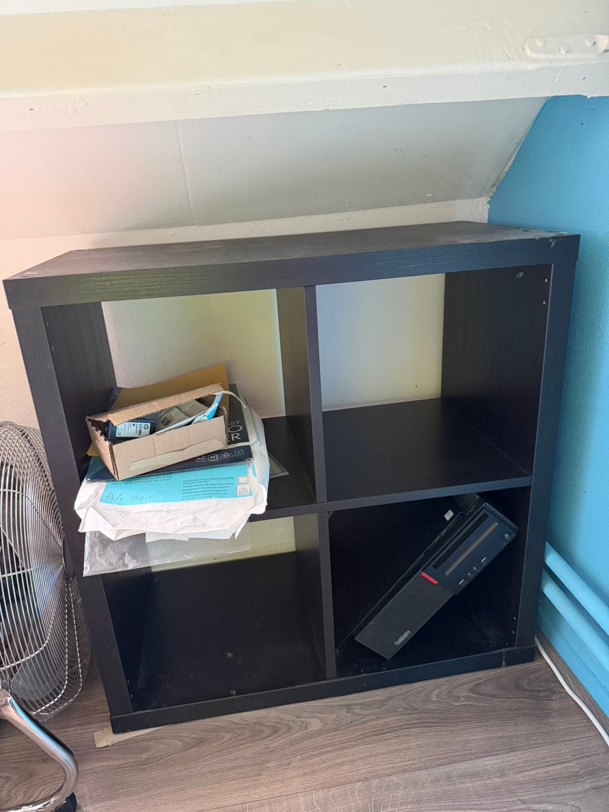 IKEA Kallax kast zwartbruin 2x2 vakkenkast, Ophalen, Met plank(en), 50 tot 100 cm, Zo goed als nieuw