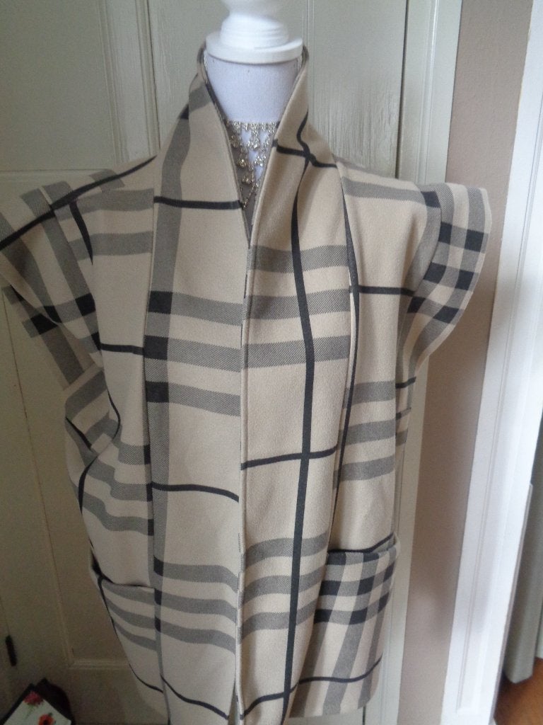 Engels ruit jasje:mt XL, Beige, Maat 46/48 (XL) of groter, Ophalen of Verzenden, Zo goed als nieuw