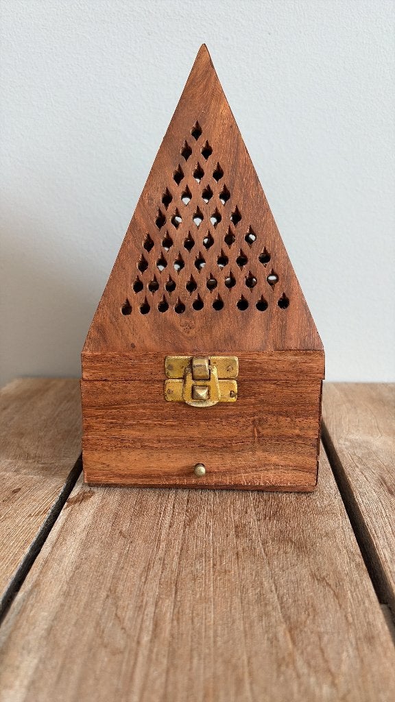 ‼️ Frankincense houten piramide-wierookbrander - uit Oman, Geurverspreider, Bruin, Overige merken, Nieuw