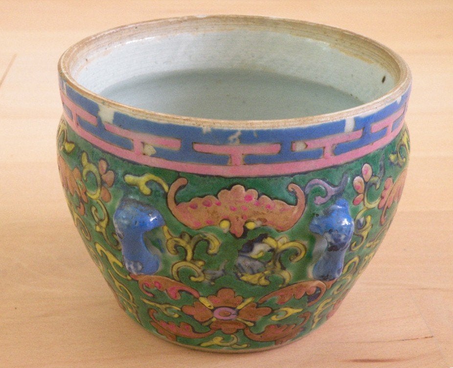 Chinees potje, Authentiek, handgemaakt. Late Qing-dynastie., Ophalen of Verzenden