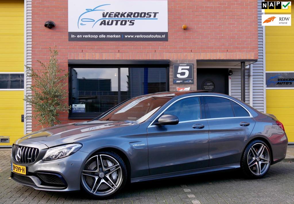 Mercedes-Benz C-klasse AMG 63 S C63S pano. camera dealer ond, Auto's, Automaat, Achterwielaandrijving, Gebruikt, 510 pk