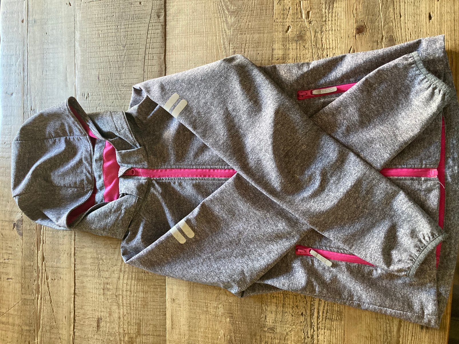 Softshell jas maat 158 roze/grijs., Kinderen en Baby's, Kinderkleding | Maat 158, Ophalen of Verzenden, Zo goed als nieuw, Meisje