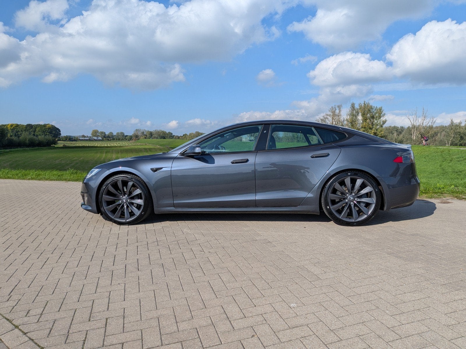 Tesla model s75D, Auto's, Automaat, Dealer onderhouden, Zwart, Model S