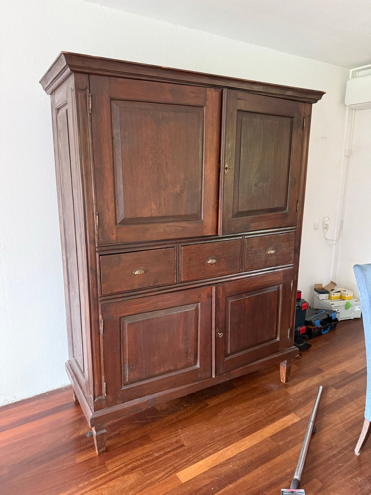 Antieke houten kast met lades en deuren, Antiek en Kunst, Ophalen