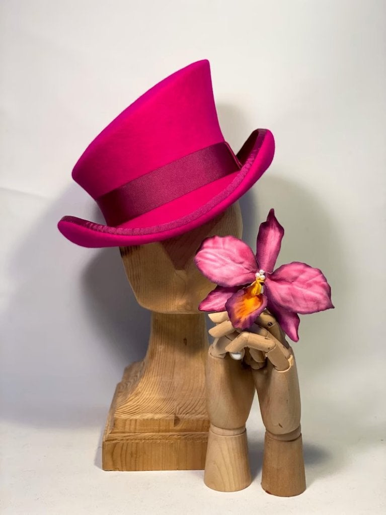 Roze victoriaanse hoge hoed heren dames steampunk top hat, Kleding | Heren, Verzenden, Nieuw, Hoed
