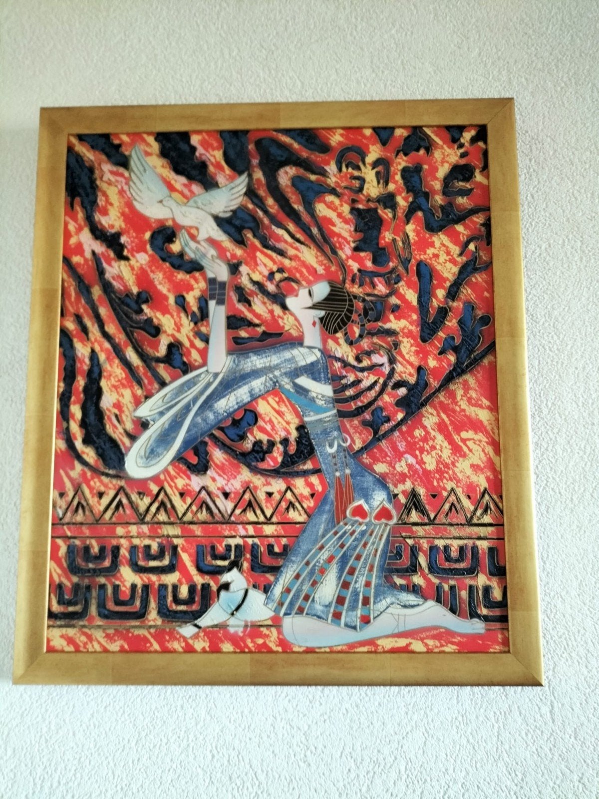 Schilderij op zijde, Antiek en Kunst, Ophalen