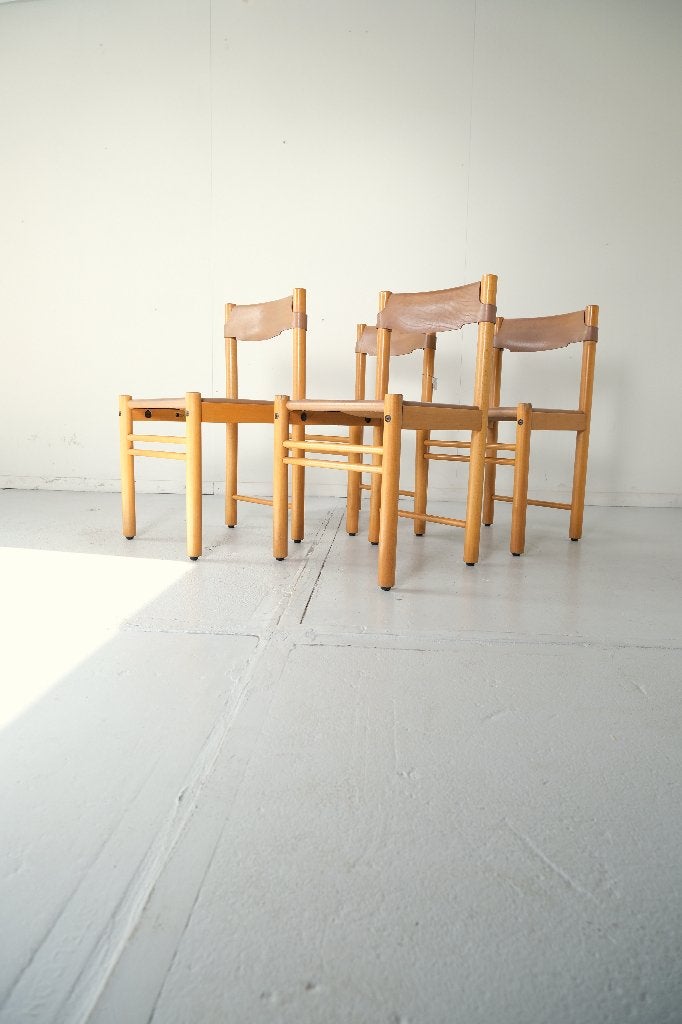 Stoelen (Safari, ibisco sedie, leer, 4x), Ophalen, Overige kleuren, Hout, Vier