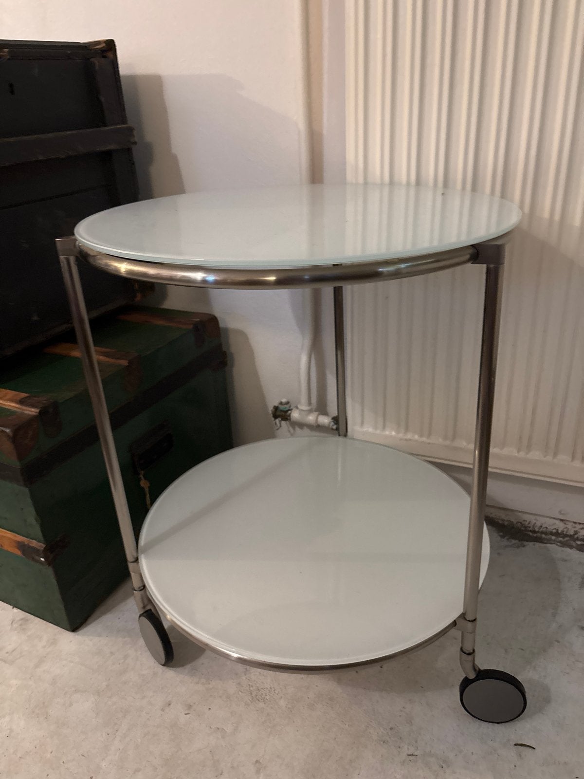 Vintage IKEA Strind bijzettafel ontwerper Ehlén Johansson, Huis en Inrichting, Minder dan 55 cm, Gebruikt, Rond, Ophalen of Verzenden
