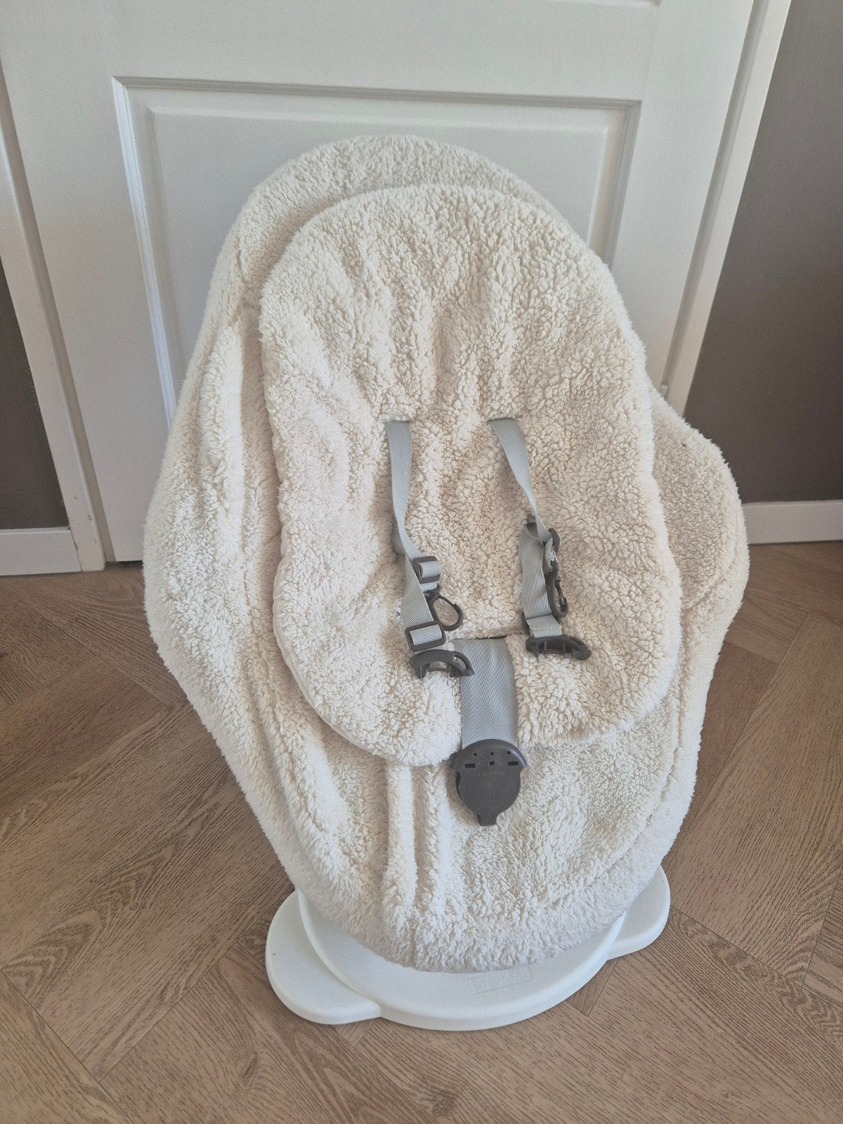Stokke Steps Bouncer wipstoel met Teddy Bekleding, Ophalen, Zo goed als nieuw, Hangstoel, Gordel(s)