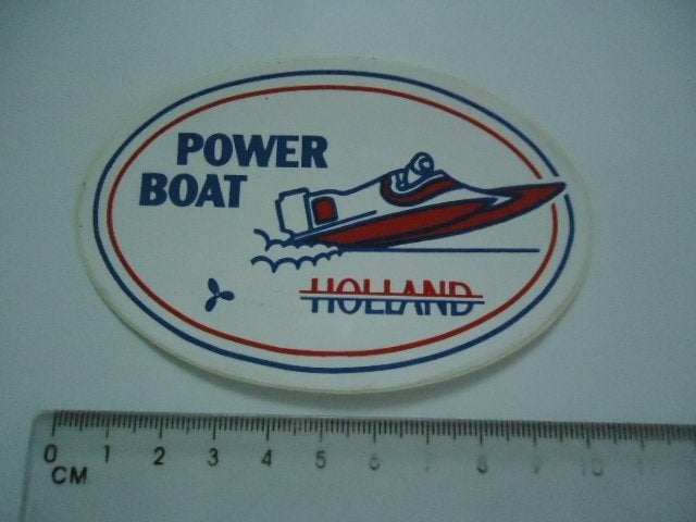 sticker oud OUtboard motor boot powerboot holland logo, Verzenden, Zo goed als nieuw, Bedrijf of Vereniging