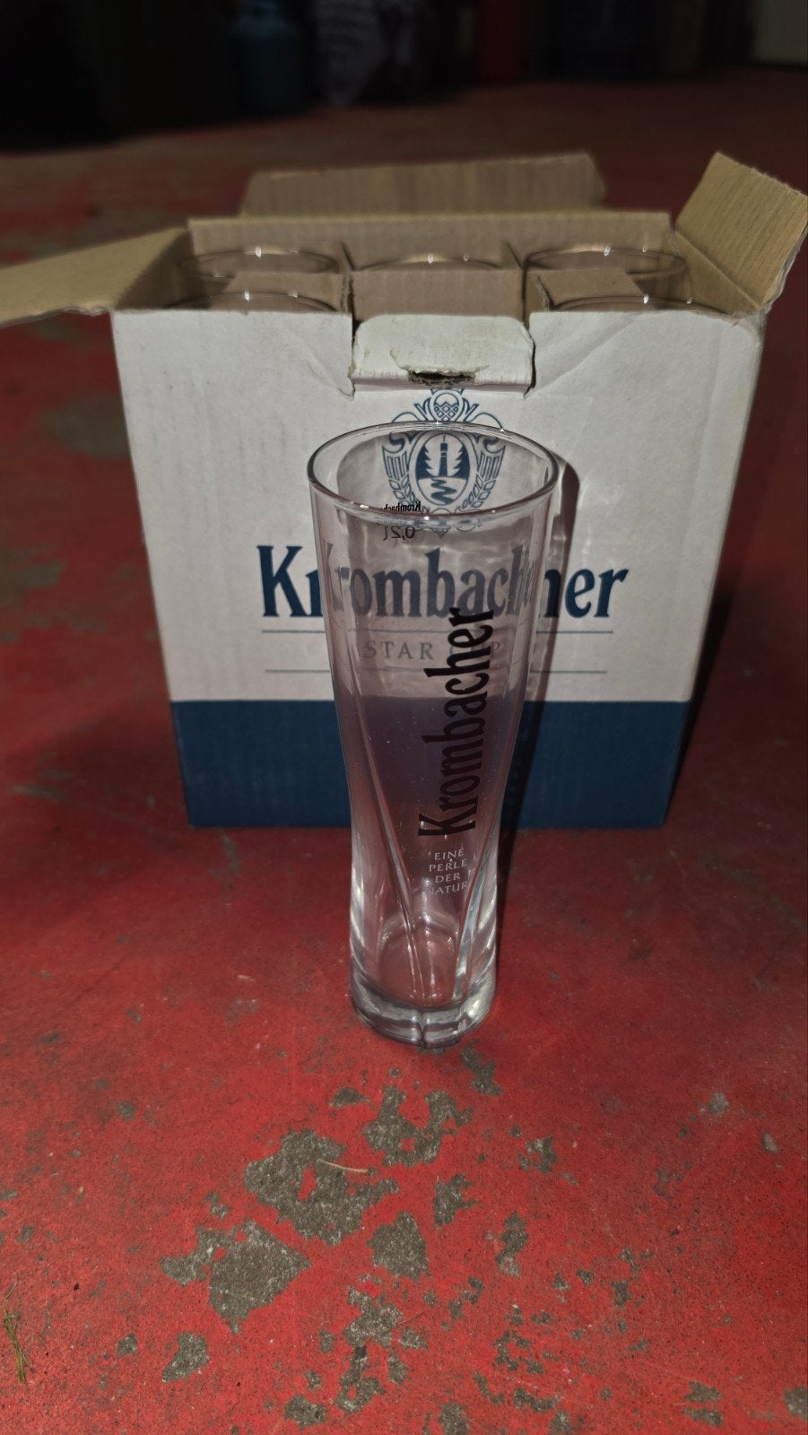 Krombacher Star Cup glazen - Set van 6 (0,21L), Nieuw, Ophalen of Verzenden, Overige merken, Glas