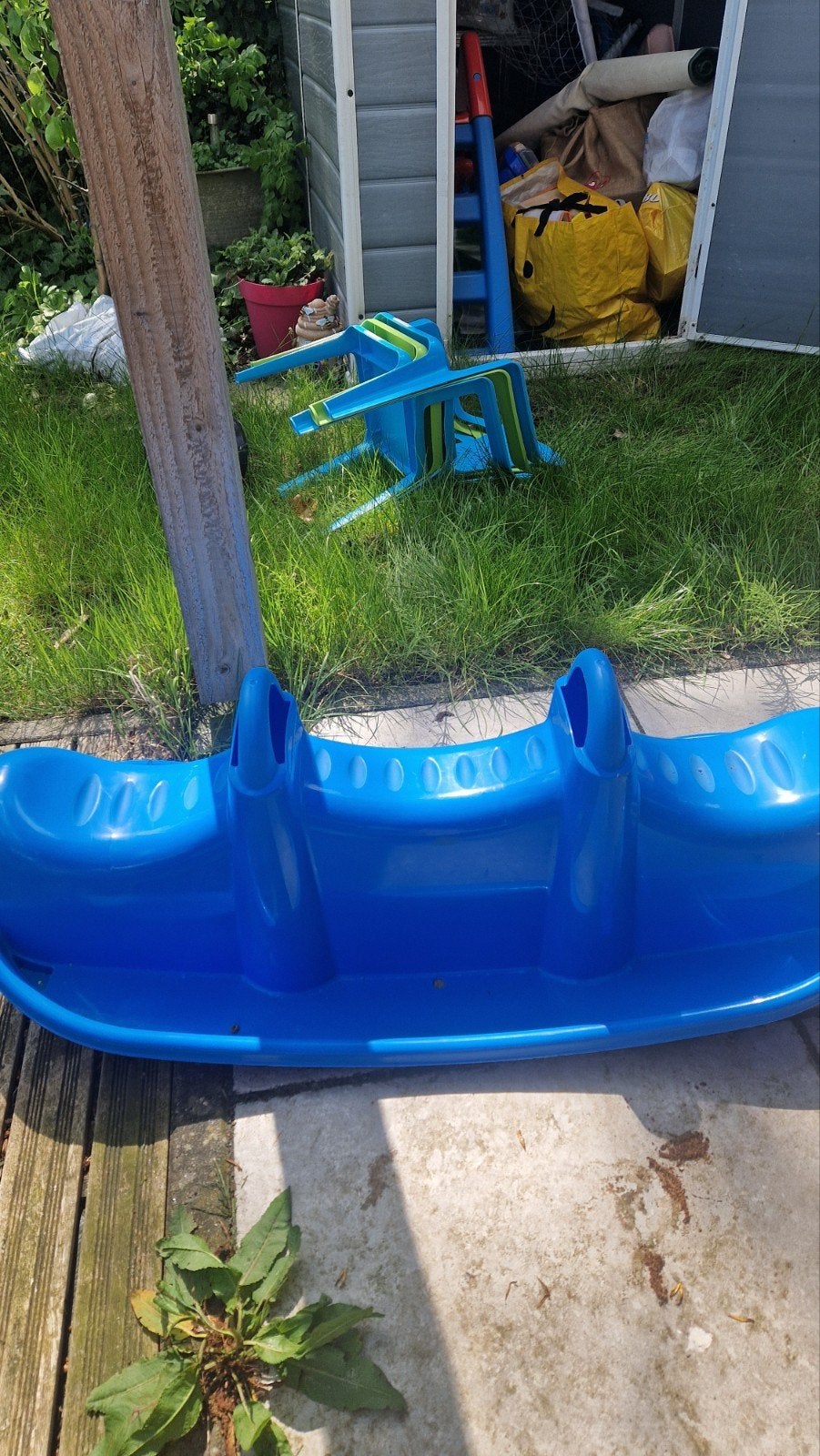 Blauwe wipwap voor buiten - Uren speelplezier!, Kinderen en Baby's, Speelgoed | Buiten | Los speelgoed, Ophalen, Gebruikt