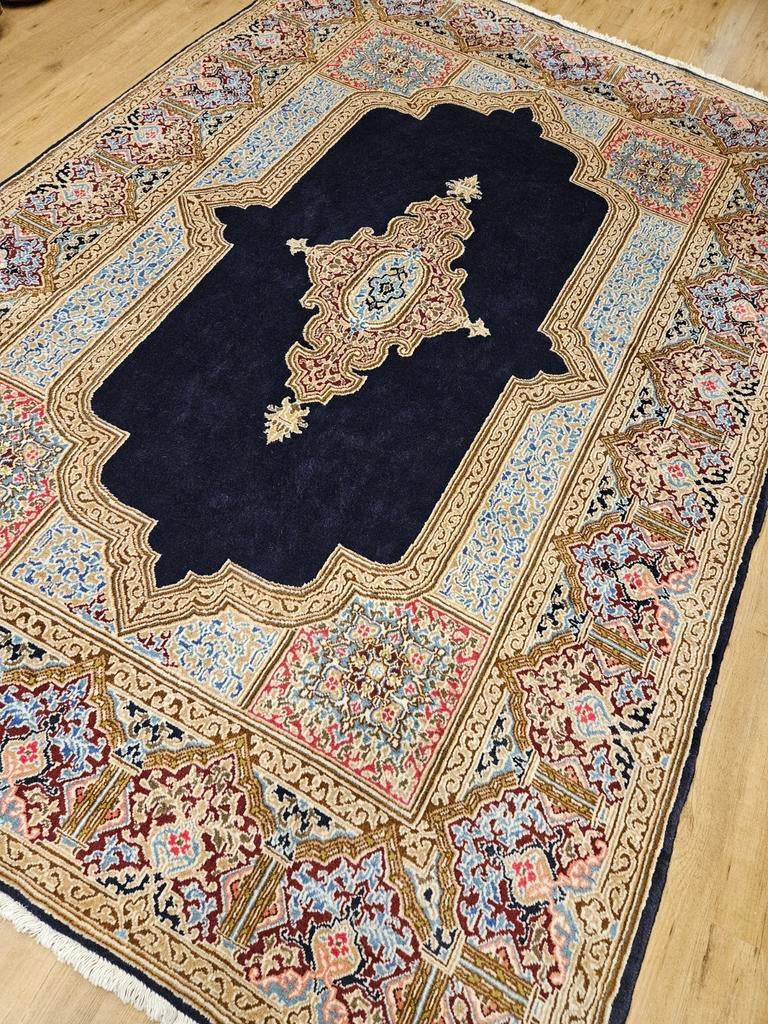 Handgeknoop perzisch tapijt kirman 302x200, Info@SlatsAntiek.nl, Crème, Perzisch, Vof Slats Antiek