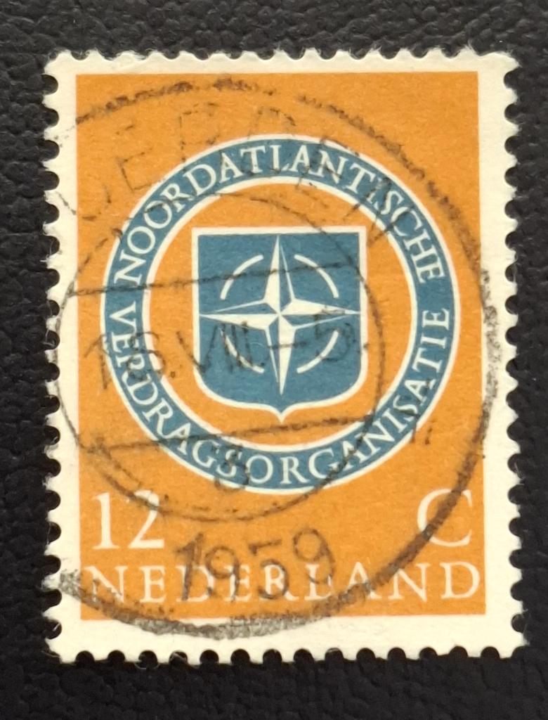 Postzegel NAVO uit 1959, Verzenden, Na 1940, Gestempeld