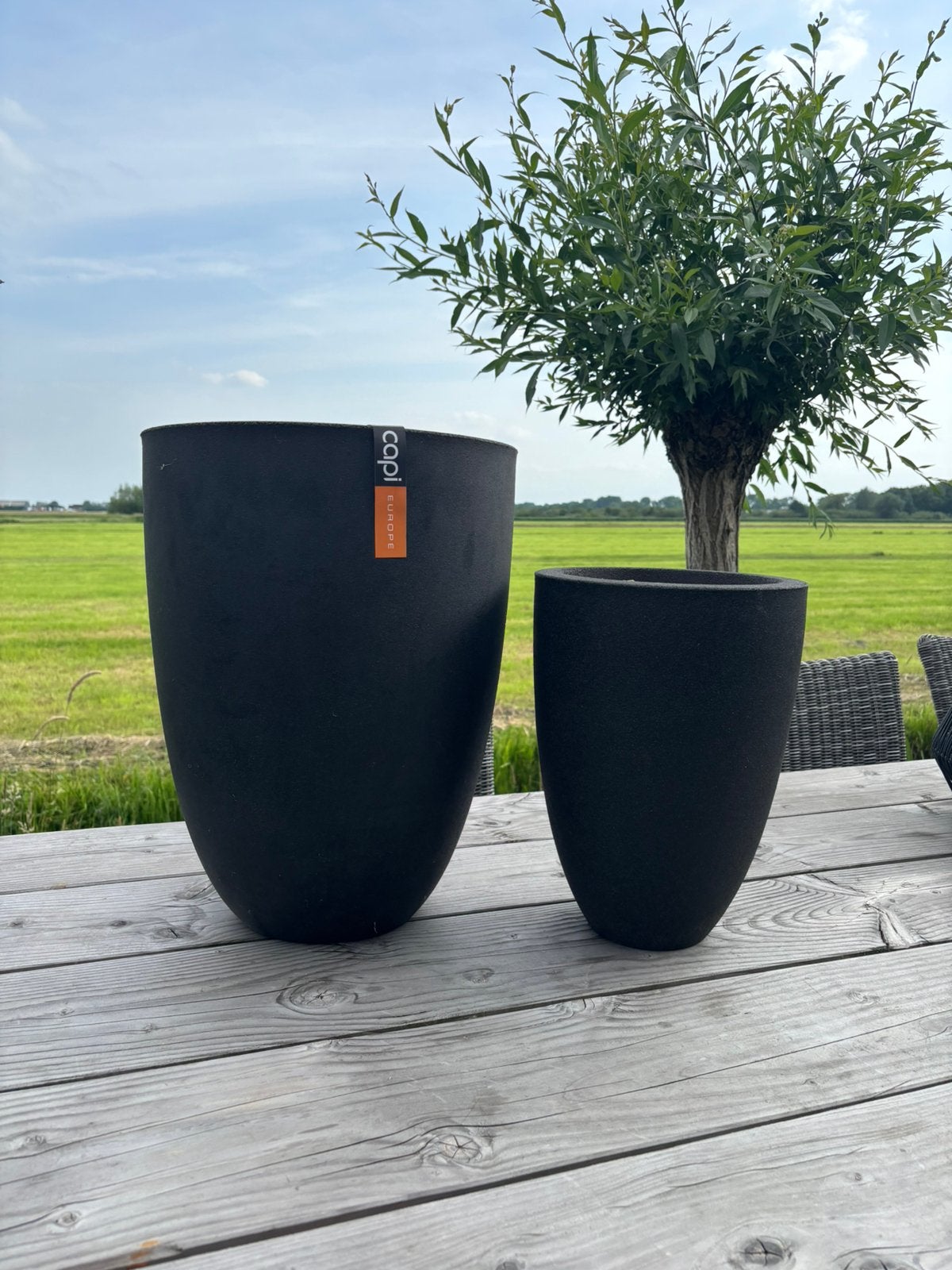 Capi bloempot - Vaas elegant, Kunststof, Rond, Nieuw, Ophalen of Verzenden