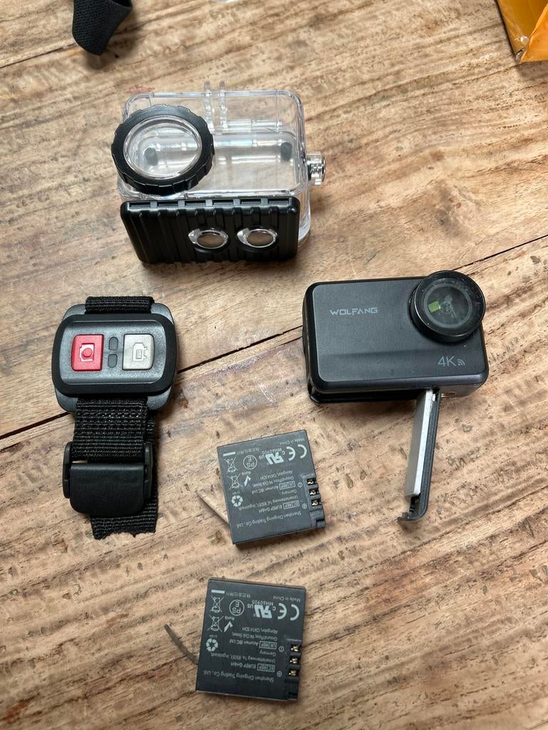 Wolfgang GA400 4K Action Camera met accessoires, Audio, Tv en Foto, Actiecamera's, Ophalen of Verzenden, Zo goed als nieuw, Overige merken