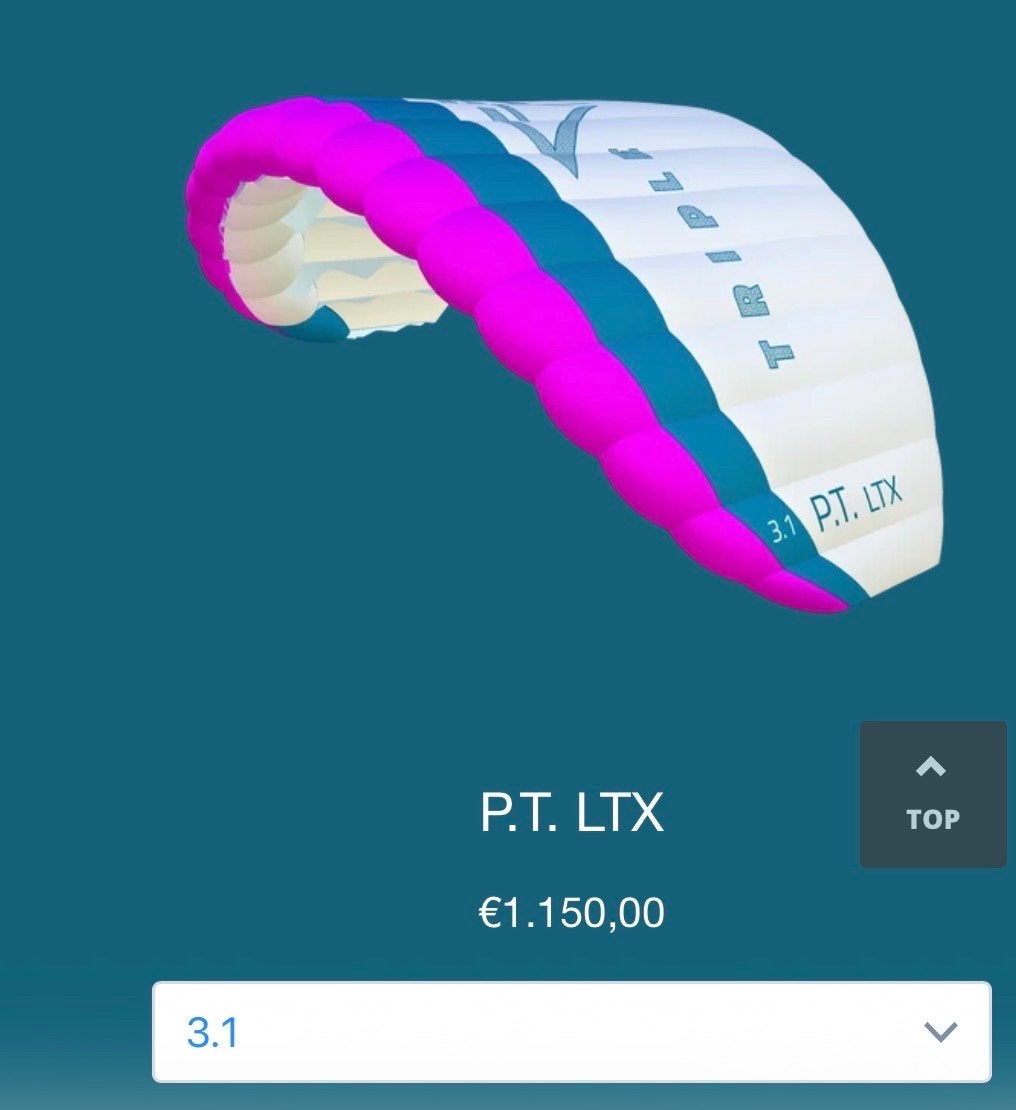 777 Kites LTX Parawing DEMO set 3.1 & 4.2 & 5.5, Ophalen of Verzenden, Kite, 7 m², Info@777.com