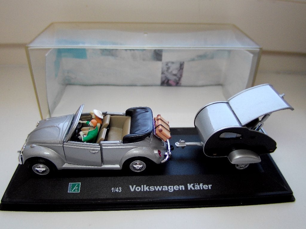 Hongwell-Cararama 1/43 Volkswagen Kever met caravan, Verzenden, Zo goed als nieuw, Auto, Overige merken