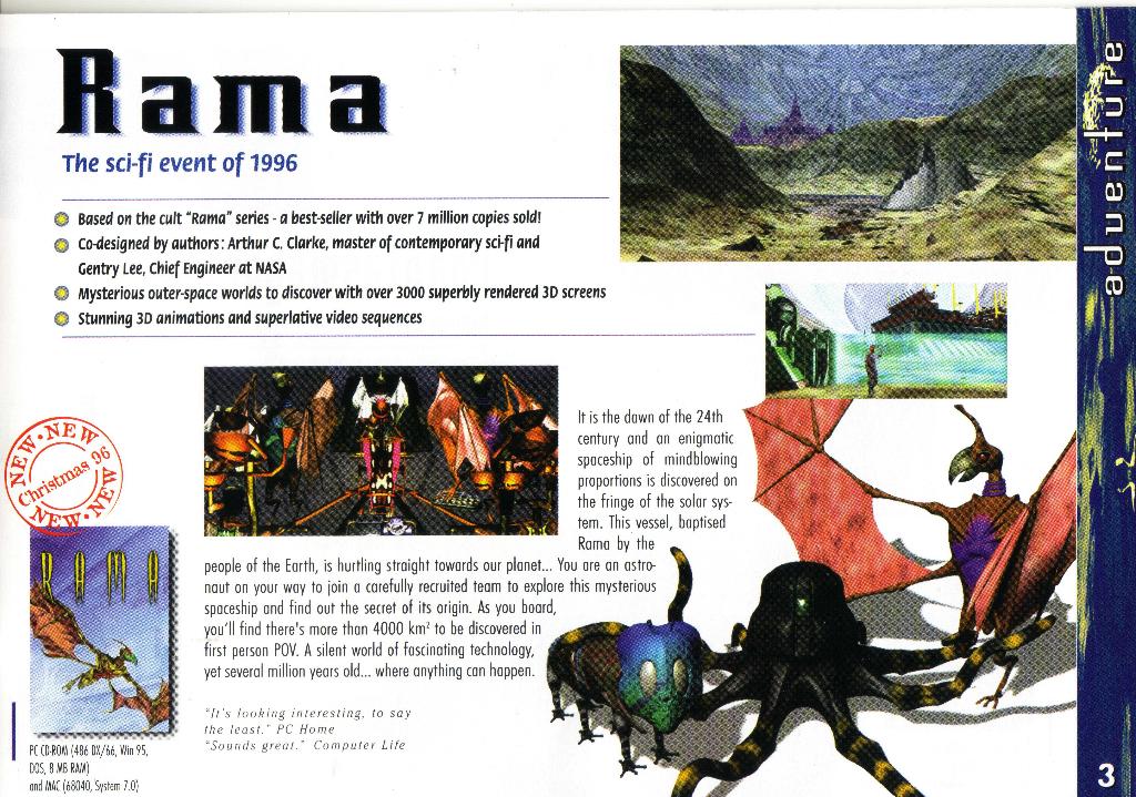 Vintage CD-rom PC-game Rama van Sierra 3 CD-roms in big box, Avontuur en Actie, 1 speler, Eén computer, Ophalen of Verzenden