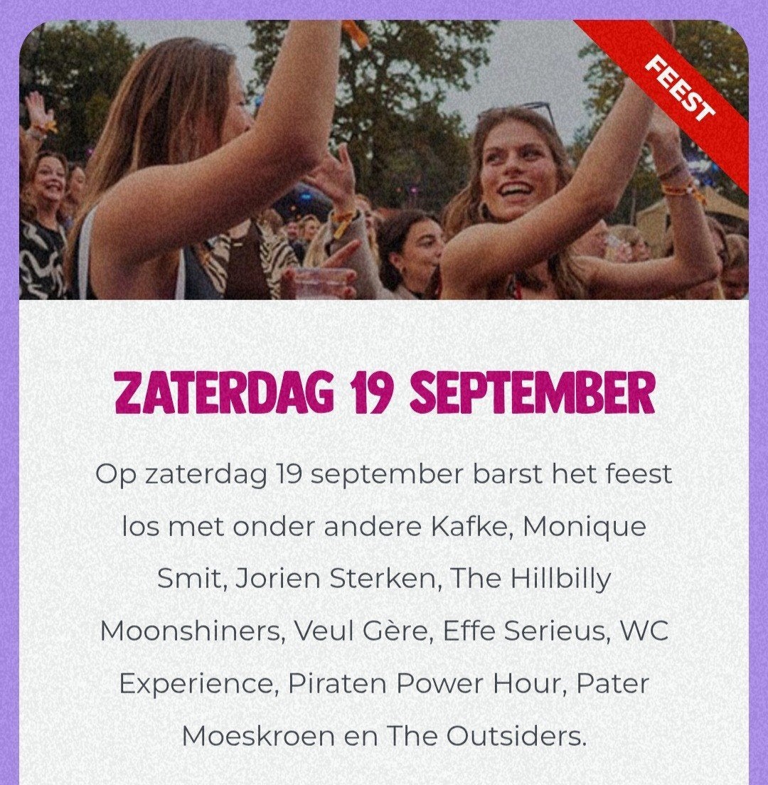 Ijm vught live 19 sept!, Twee personen, Juli, Overige typen