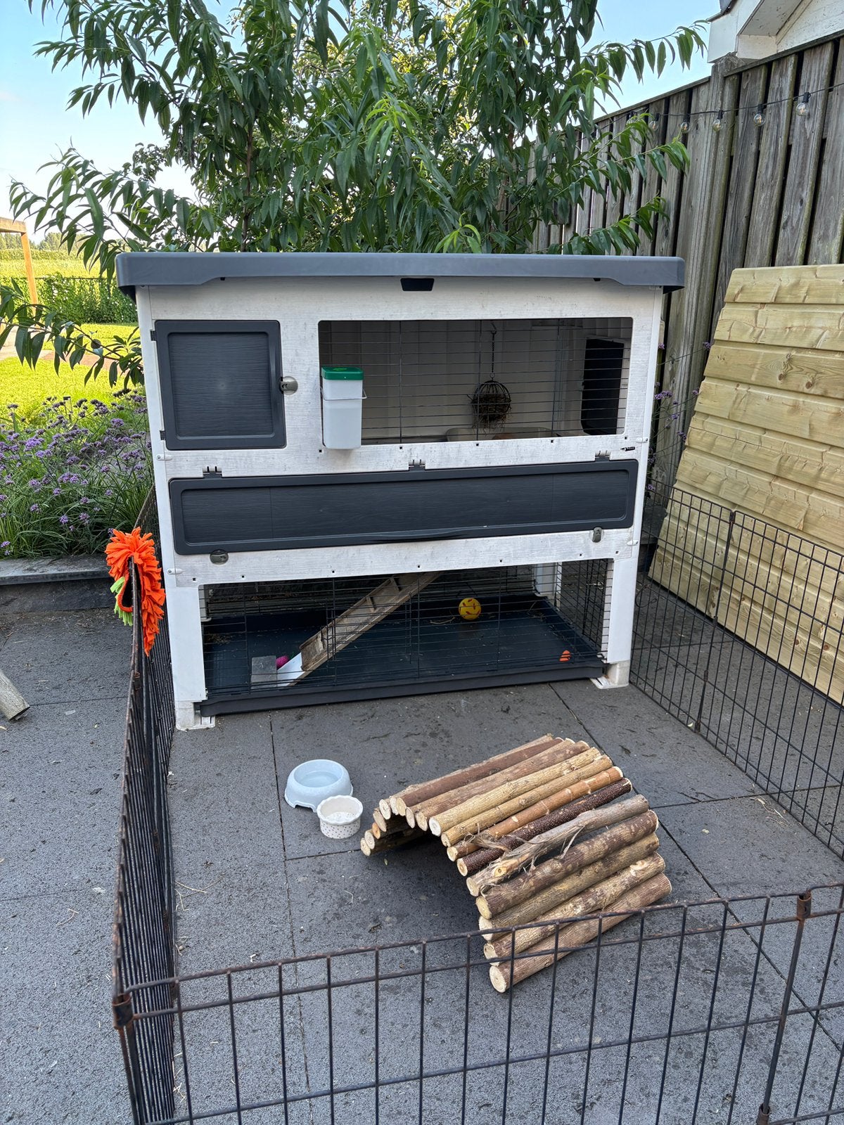 Ferplast konijnenhok Grand Lodge, Dieren en Toebehoren, Knaagdieren en Konijnen | Hokken en Kooien, Ophalen, 90 cm of meer, Konijn