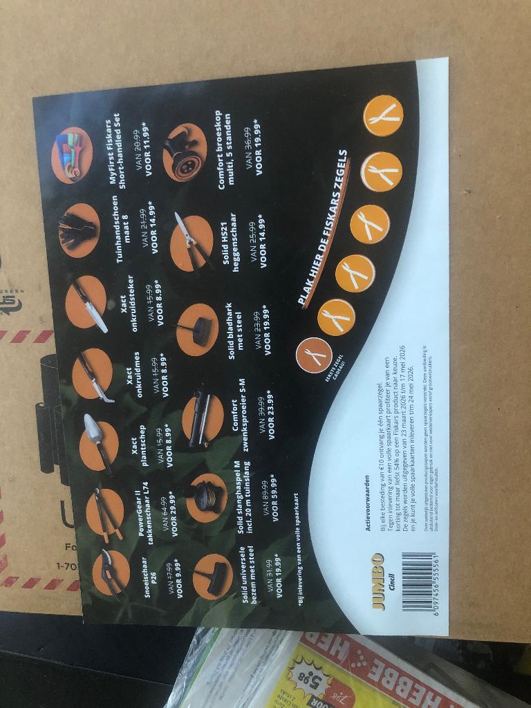 Jumbo spaarkaarten van Fiskars, Jumbo, Ophalen