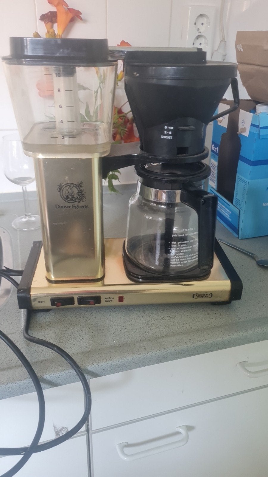 Douwe Egberts Koffiezetapparaat - Vintage Model, Gebruikt, Koffiemachine, Gemalen koffie, Ophalen of Verzenden