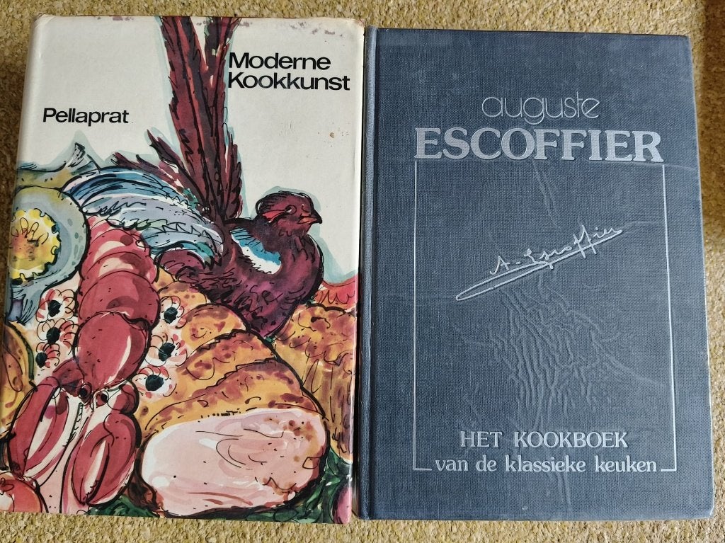 Twee Franse kook "Bijbels", Boeken, Pellaprat en Escoffier, Hoofdgerechten, Frankrijk, Ophalen