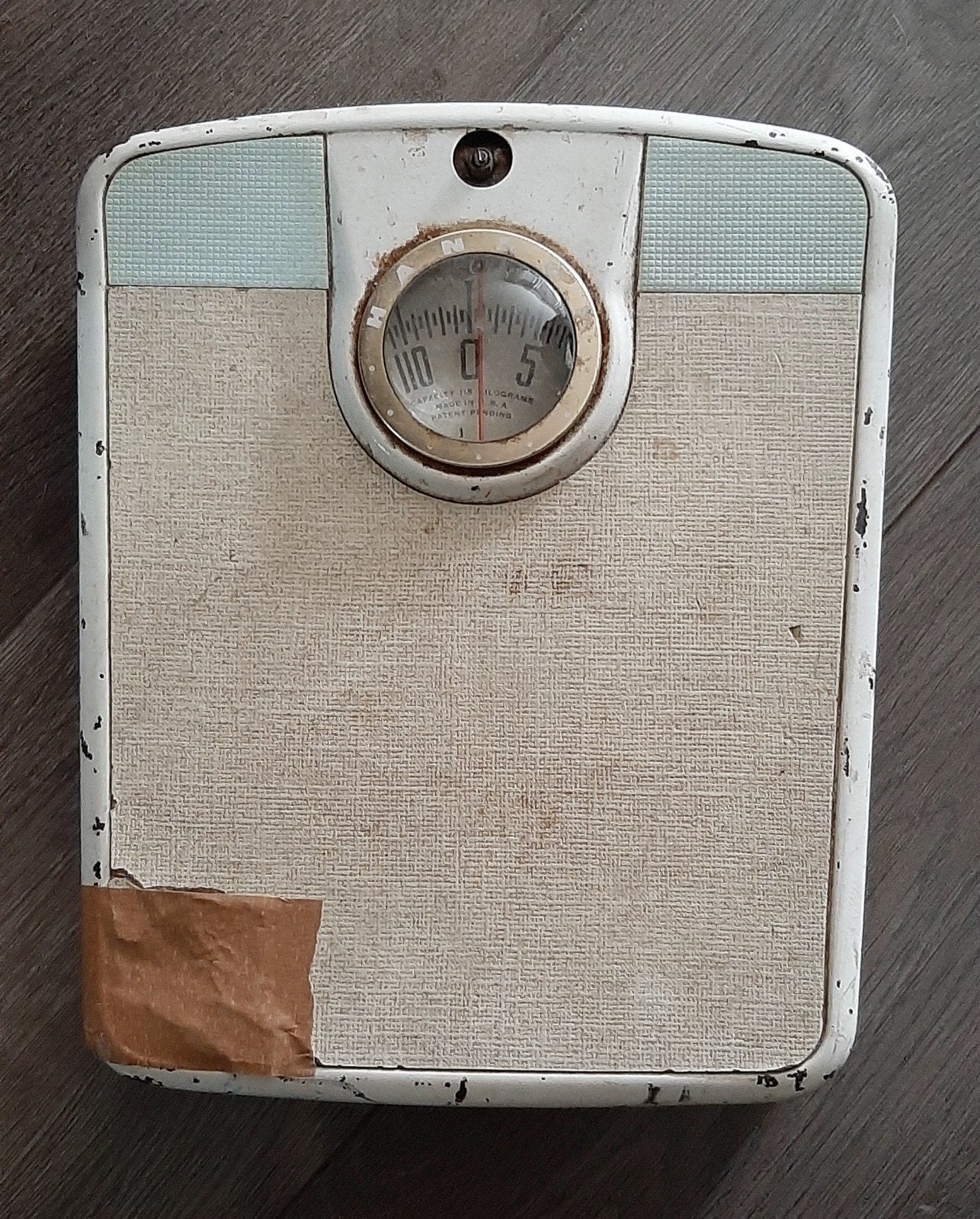 Hanson Vintage weegschaal (GERESERVEERD), Ophalen, Analoog, Personenweegschaal, 500 gram of grover