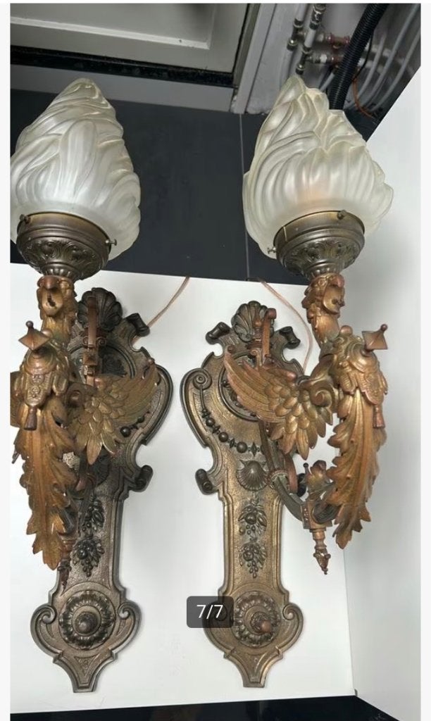 Spectaculaire antieke wandlampen, Ophalen of Verzenden