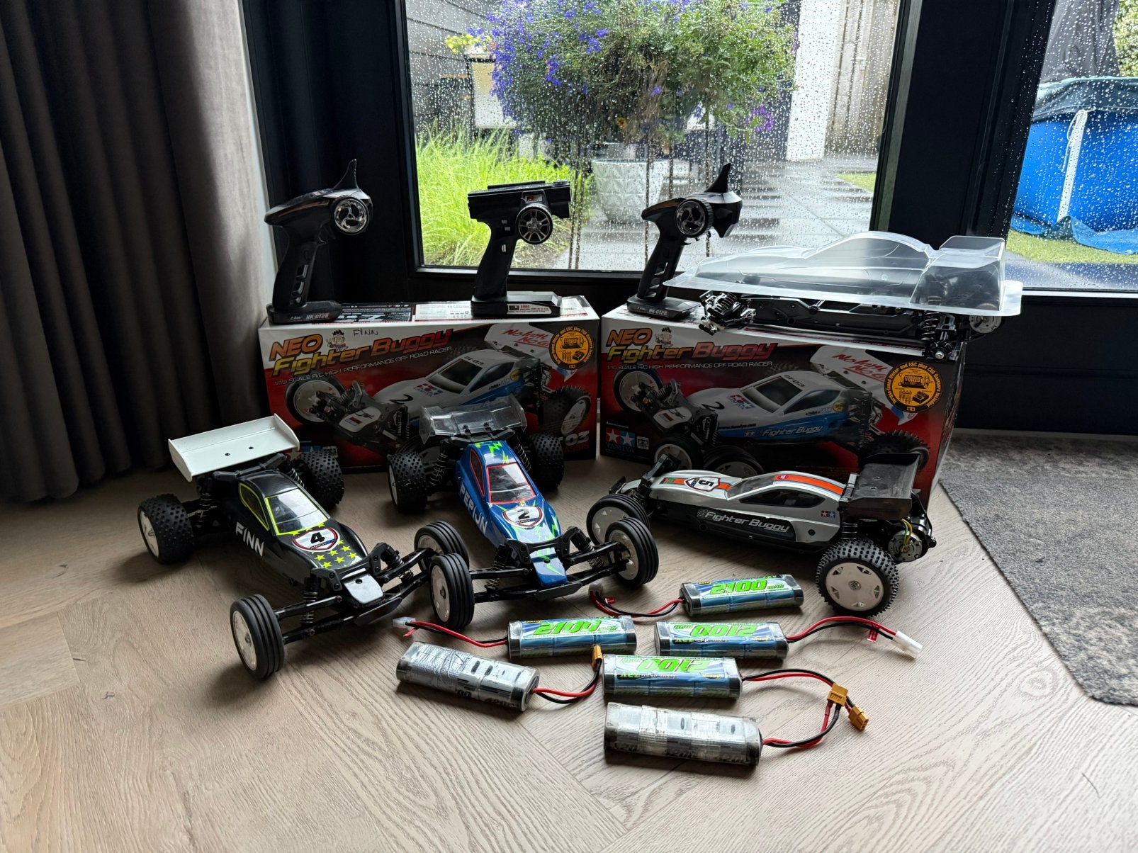 RC Buggy Set: 3x Neo Fighter Buggy met accessoires, Gebruikt, Auto offroad, Schaal 1:10, RTR (Ready to Run)